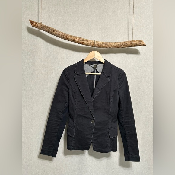 peyton jensen Jackets & Blazers - Peyton Jensen Soft Washed Black - Cropped and Taylored